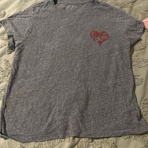 Spiritual Gangster Gray Heather Tee with Red Heart Logo